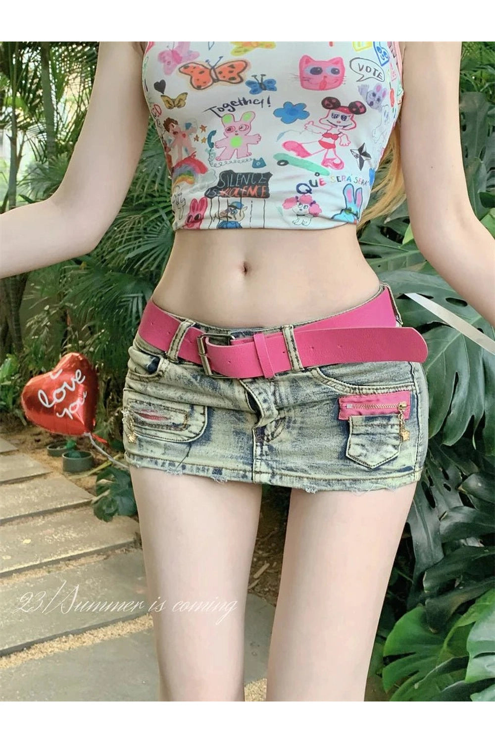 Retro Y2K Denim Mini Shorts Shoptery