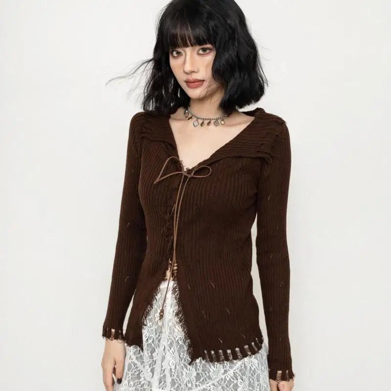 Wanderer Knit Alt Long Sleeve Top Shoptery