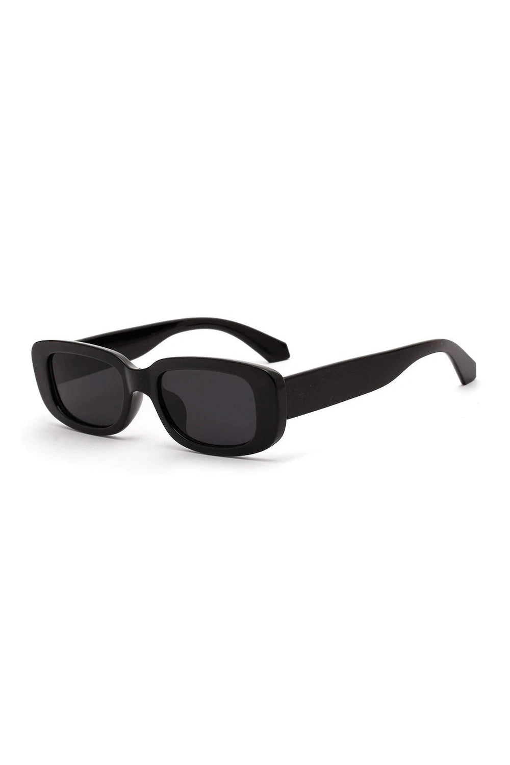 Retro White Rectangular Sunglasses Black 1 picture color Shoptery