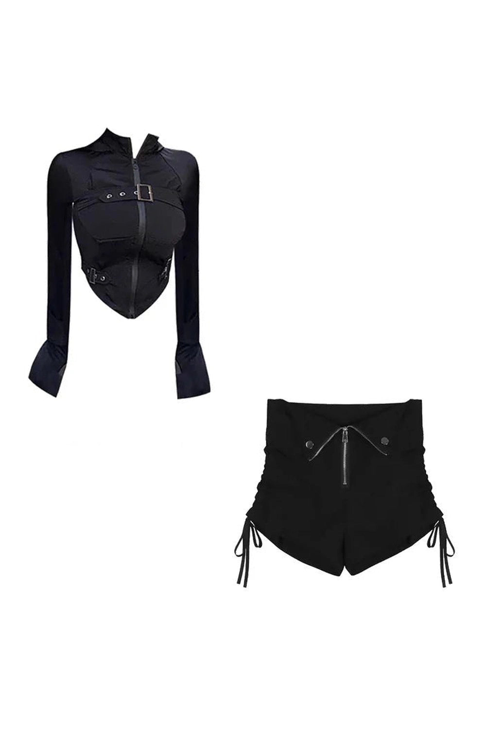 Y2K Gothic Two-Piece Set set Shoptery