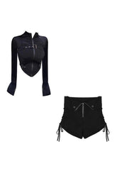 Y2K Gothic Two-Piece Set set Shoptery