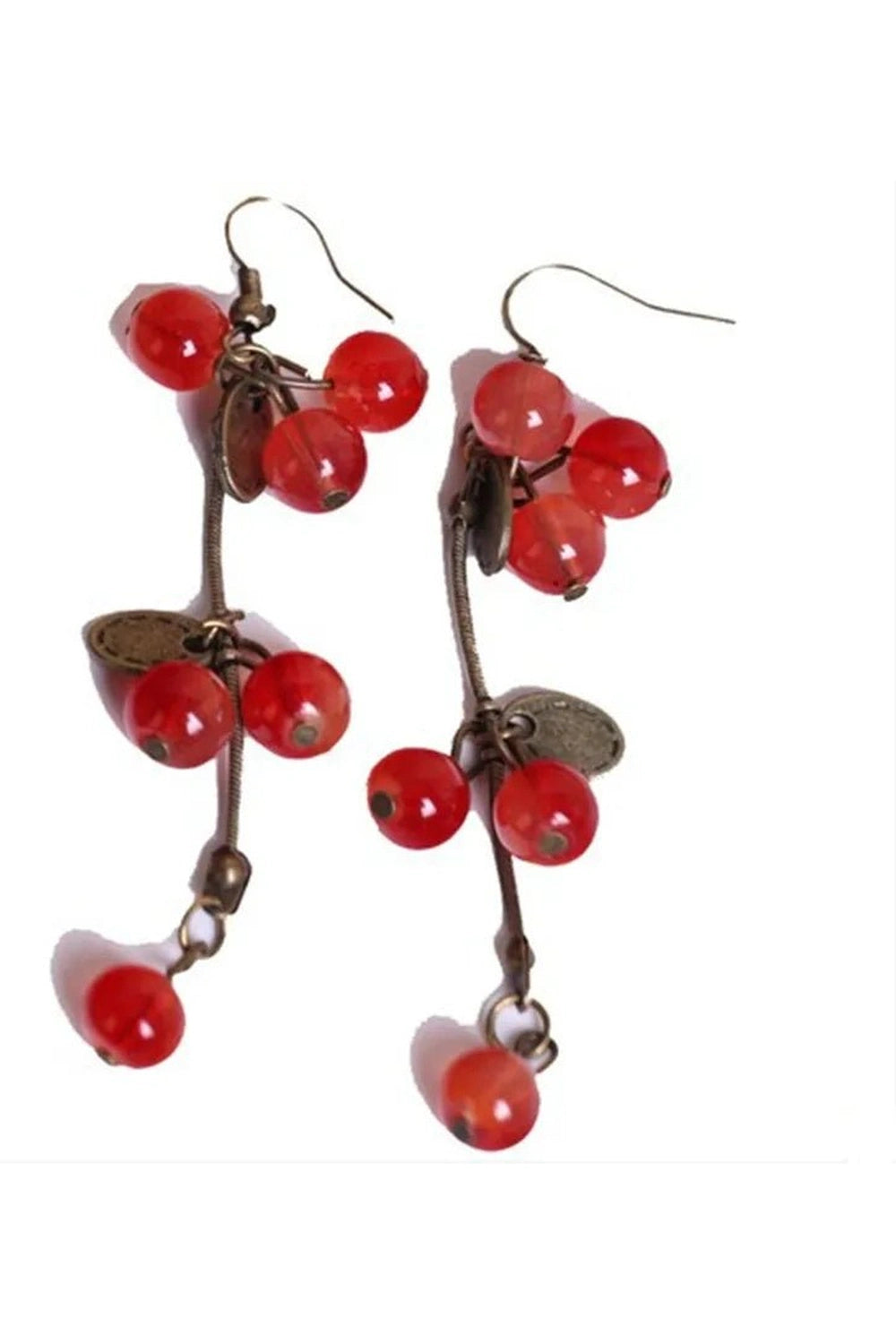 Aesthetic Berry Bunch Boho Earrings Red Shoptery
