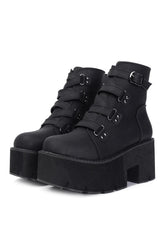 Alt Black Gothic Chunky Boots black Shoptery
