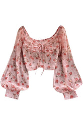 Coquette Bohemian Floral Blouse Shoptery