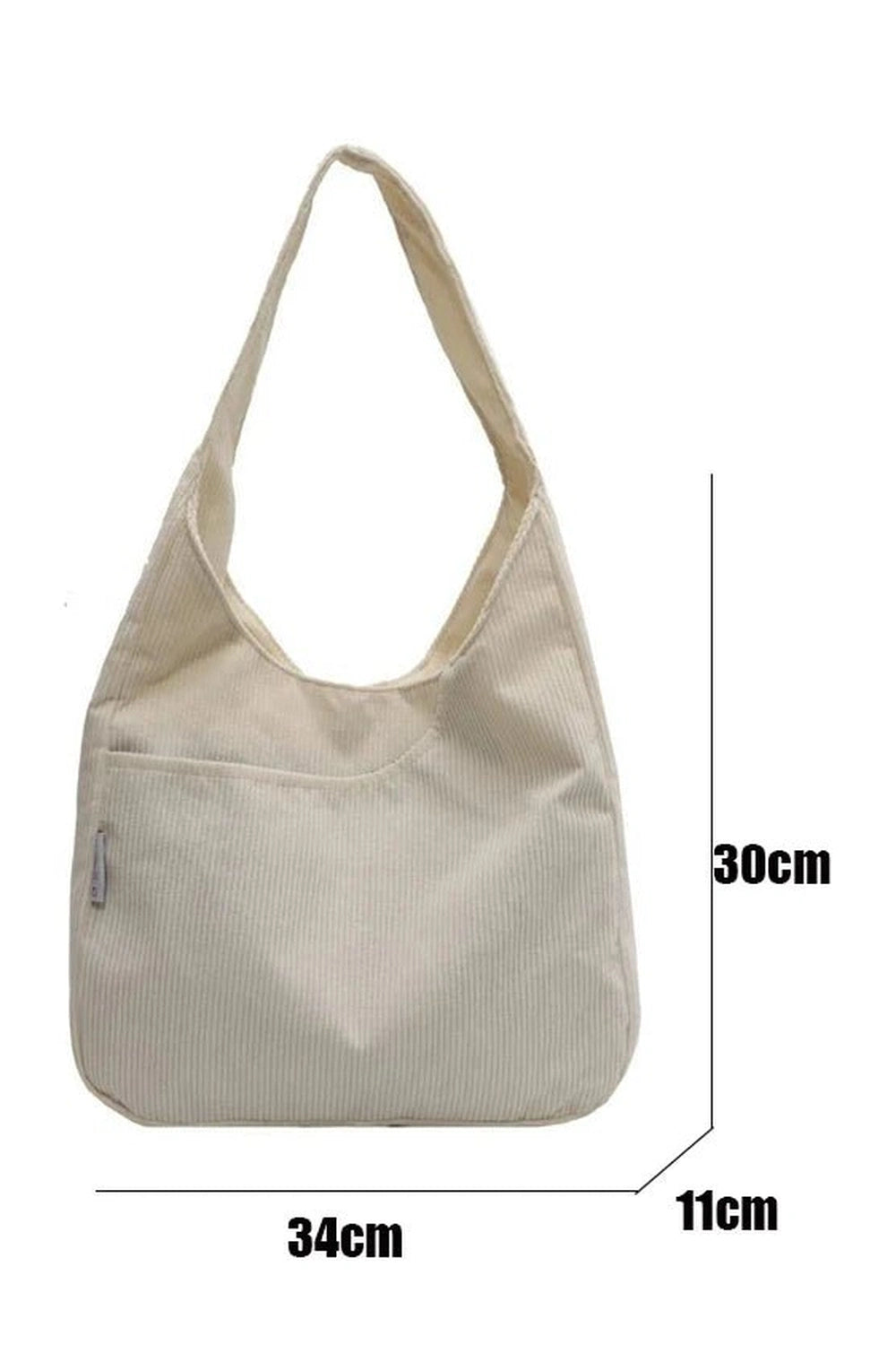 Aesthetic Canvas Corduroy Large Handbag Shoptery