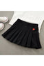 Casual Pleated Mini Skirt Black Shoptery