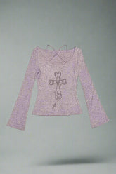 Coquette Crisscross Faith Top purple Shoptery