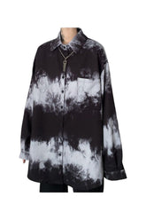 Dark Tie-dye Alt Edgy Blouse Shoptery