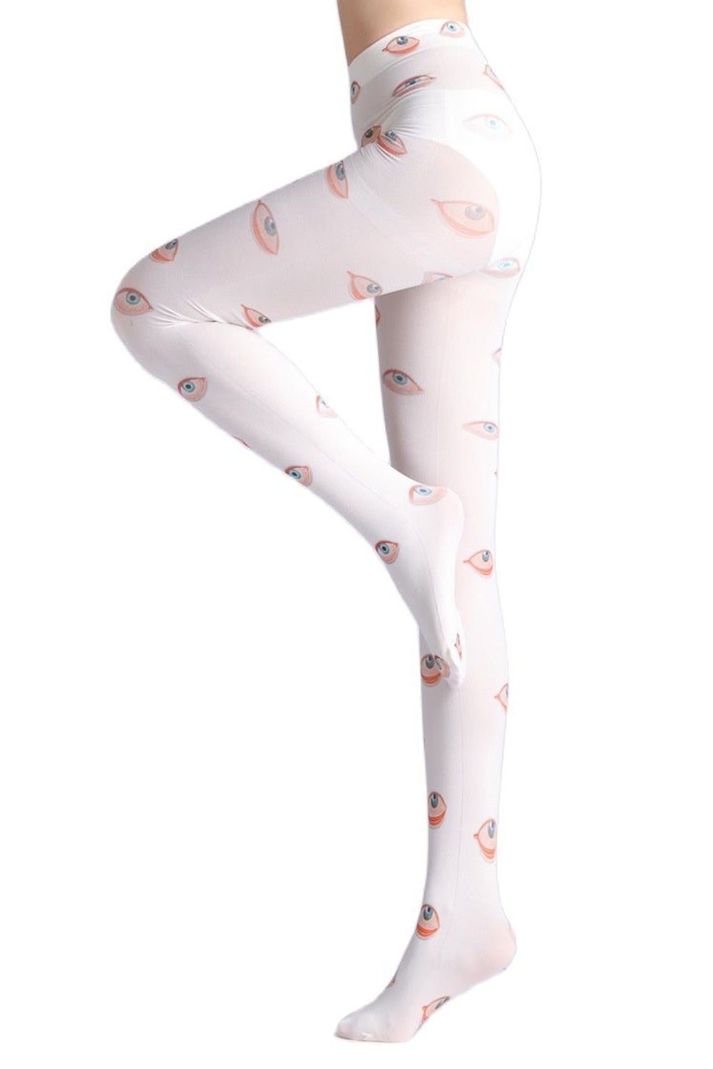 Weirdcore Eye Print Pantyhose Leggings Stockings Shoptery