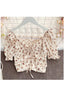 Floral Print Chiffon Blouse Apricot One Size Shoptery