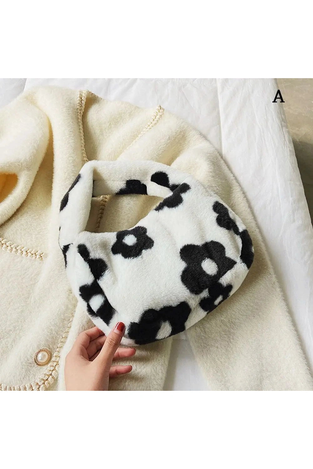 Aesthetic Fluffy Shoulder Plush Tote 6-A Shoptery