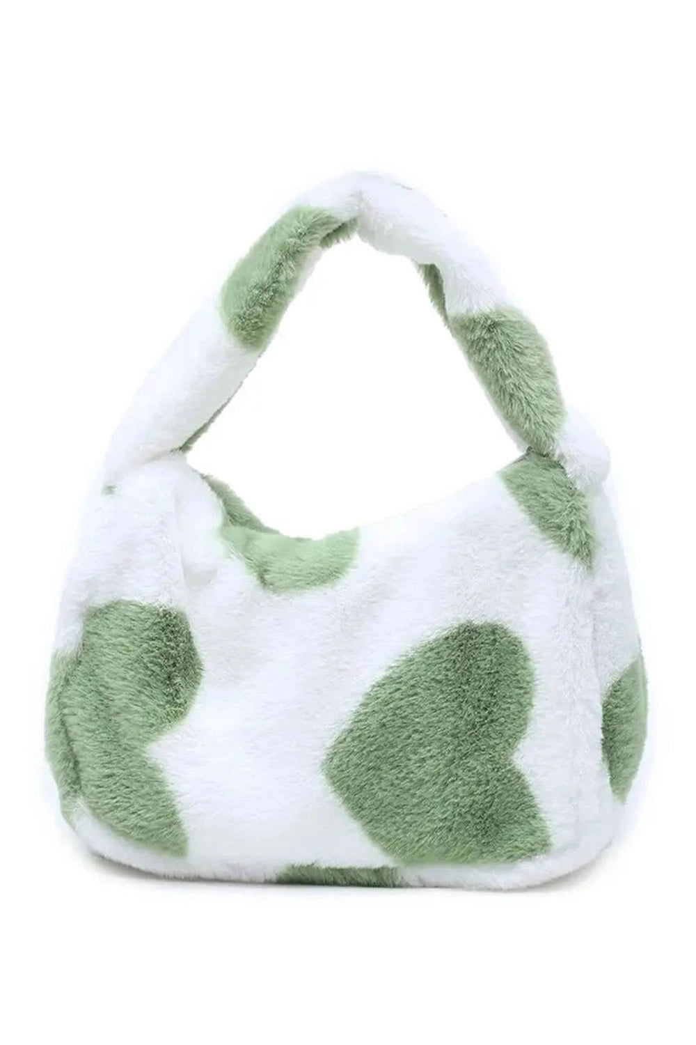 Aesthetic Fluffy Shoulder Plush Tote 4-green Shoptery