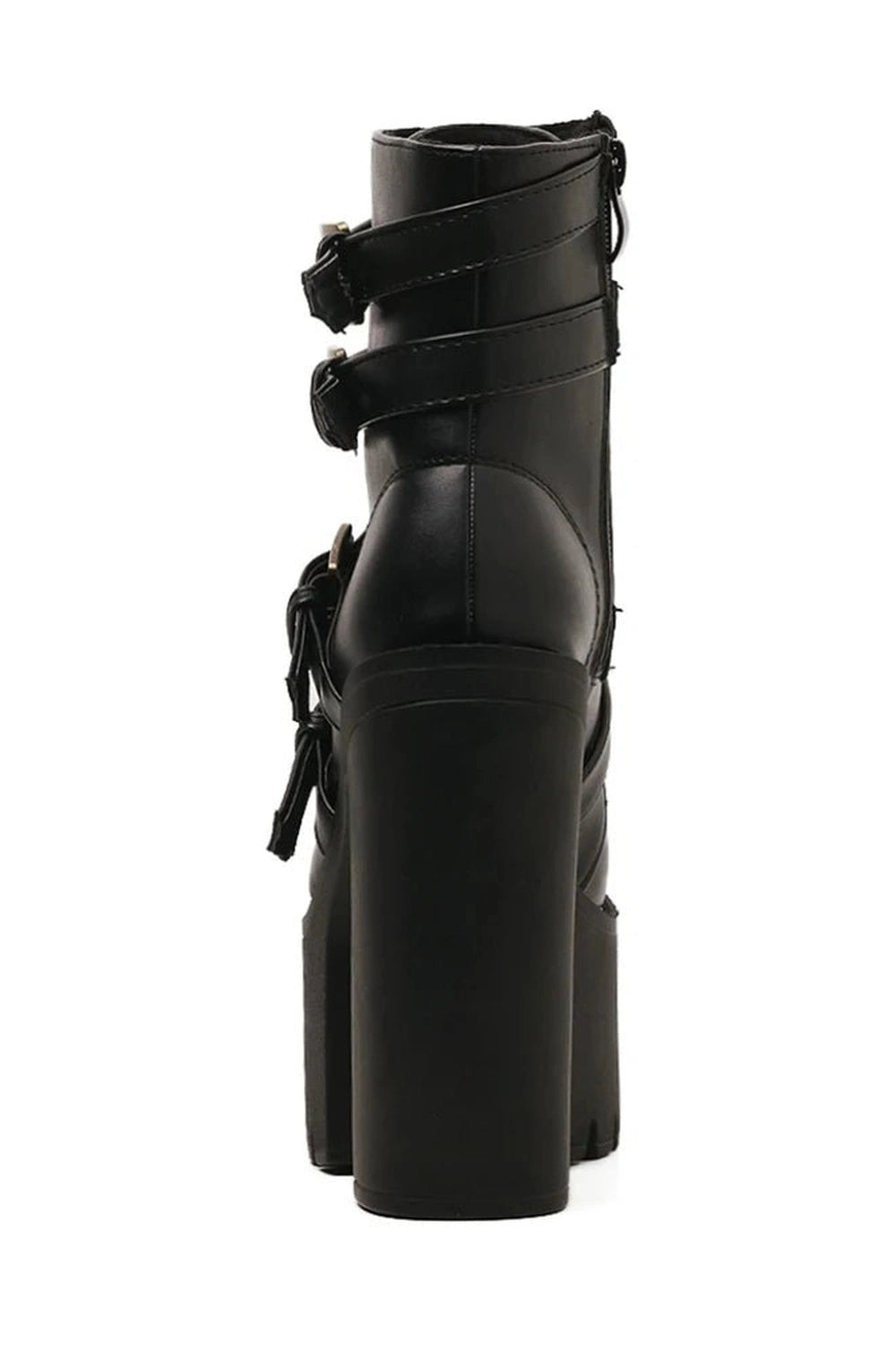 Alt Goth Platform Round Boots Shoptery