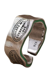 Green Stripe Letter Ring Shoptery