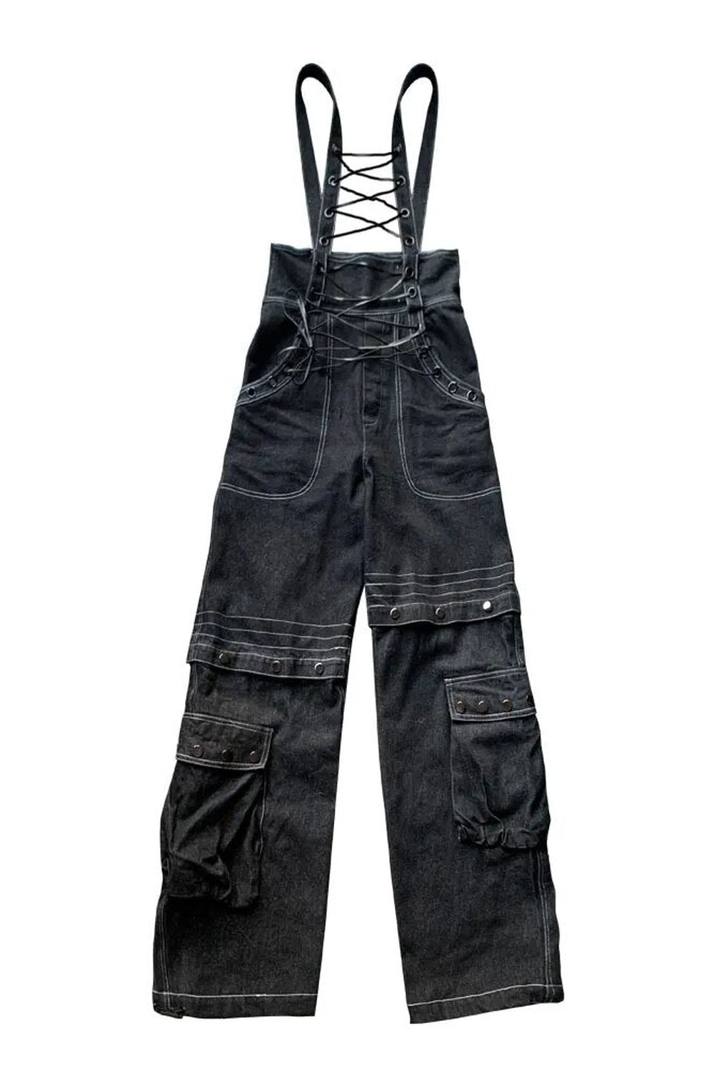 Edgy Bandage High Waist Pants Black Shoptery