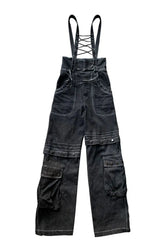 Edgy Bandage High Waist Pants Black Shoptery