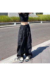 Harajuku Y2K Cargo Joggers Black Shoptery