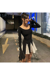 Alt High Waist Lace-Up Bodycon Black Shoptery