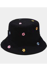 Indie Aesthetic Flower Bucket Hat Black 56-60cm Shoptery