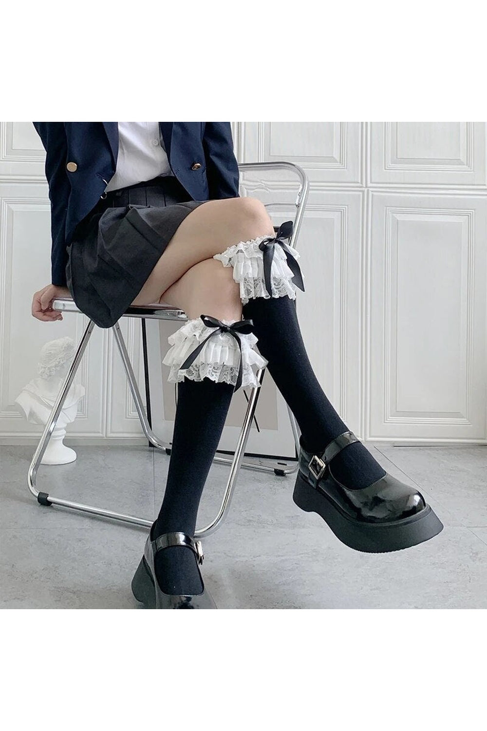Kawaii Layered Bow Stockings Shoptery