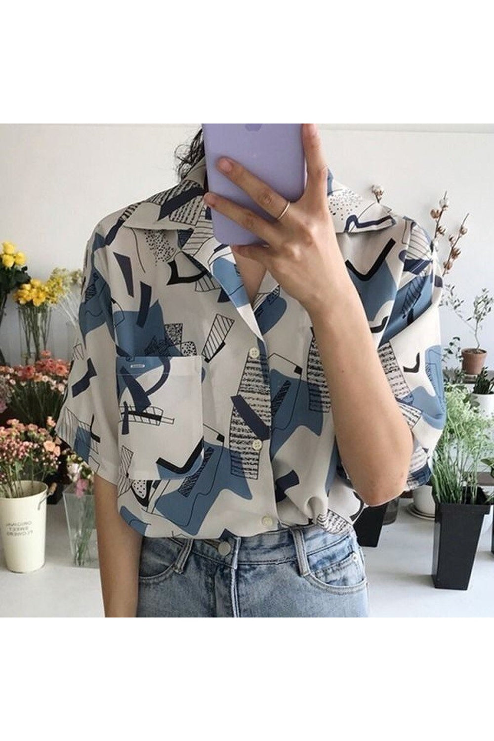 Korean Aesthetic Simple Shirt Shoptery