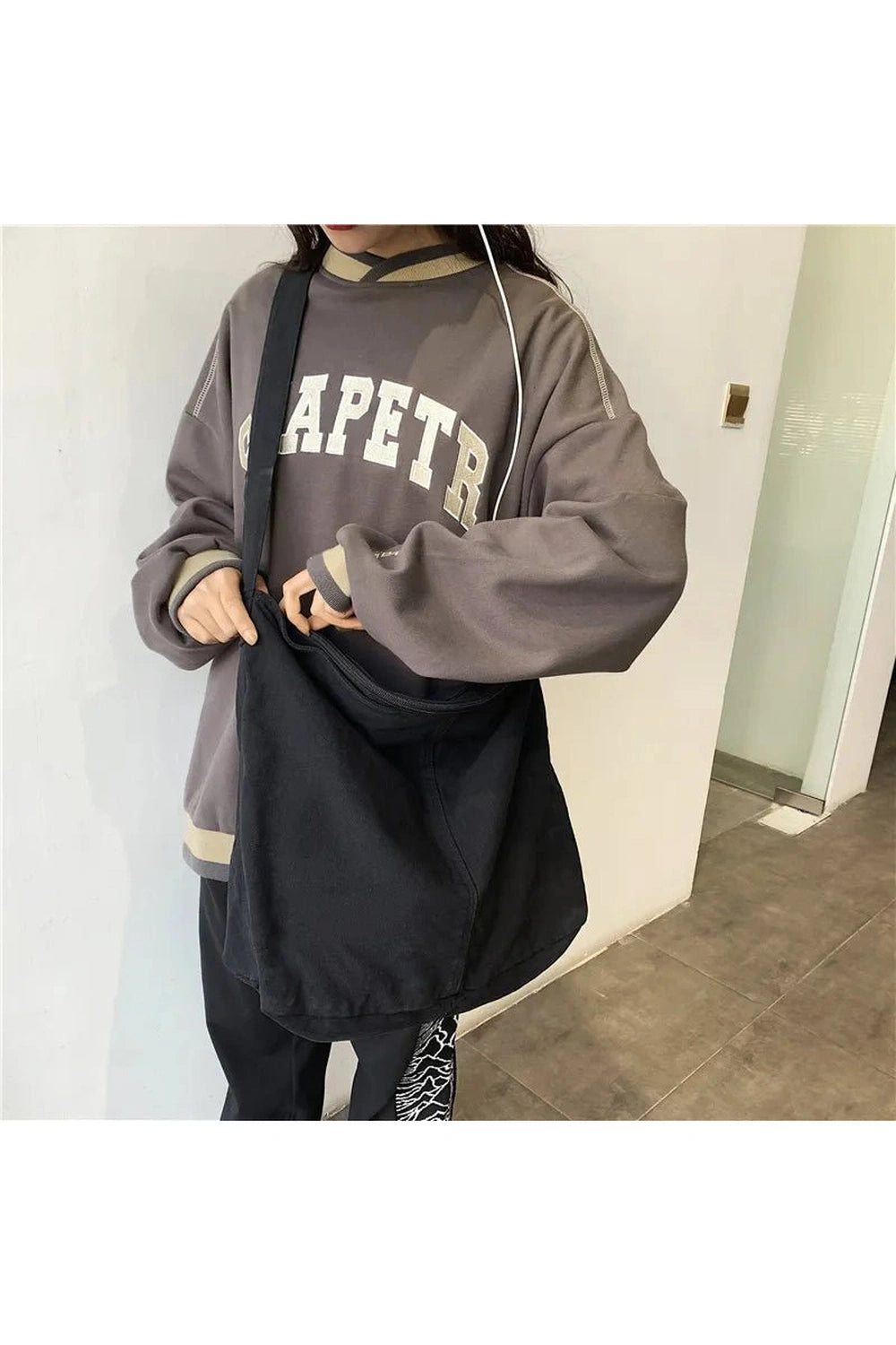 Retro Large Canvas Shopper Handbags Shoptery