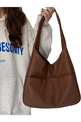 Retro Large Casual Leather Handbag Shoptery