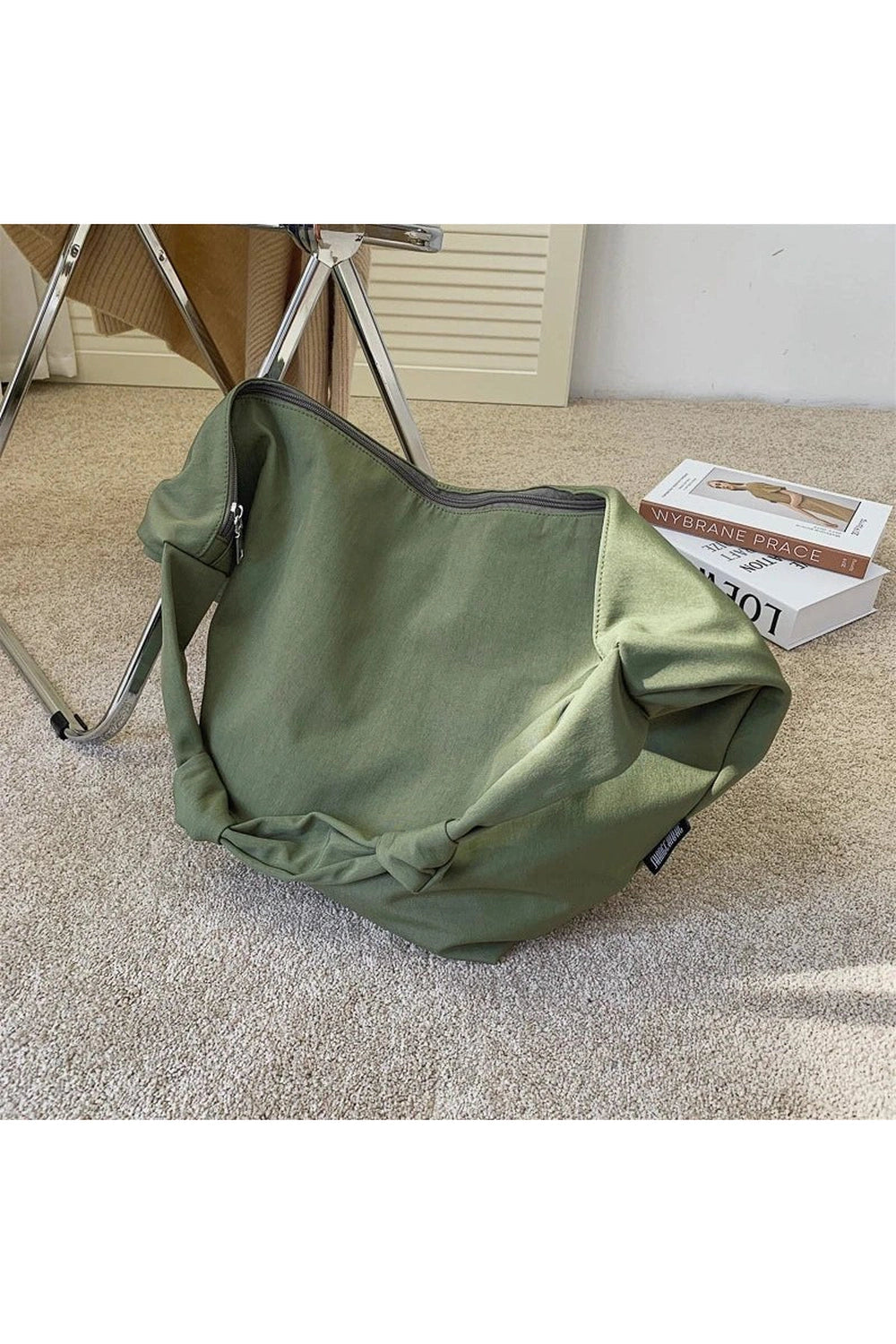 Retro Nylon Shoulder Handbag green Large(Max Length>50cm) Shoptery