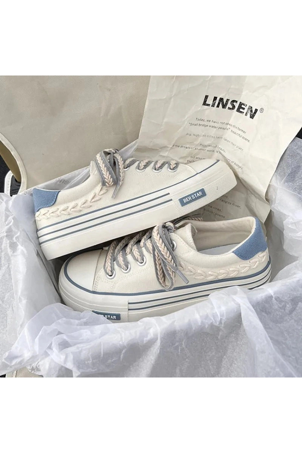 Aesthetic Platform Chunky Canvas Sneakers Shoptery