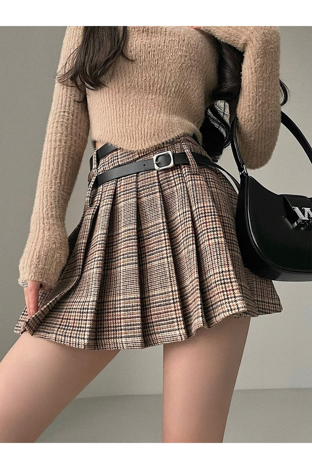 Retro Preppy Plaid Skirt Shoptery