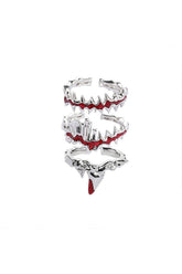 Edgy Punk Geometric Red Ring Shoptery