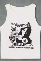 Alt Rebel Echoes Tank Top WHITE Shoptery
