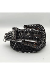 Rhinestone Rivet Denim Y2K Style Belt Other 110cm Shoptery
