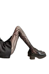 Coquette Patterned Fishnet Tights Shoptery