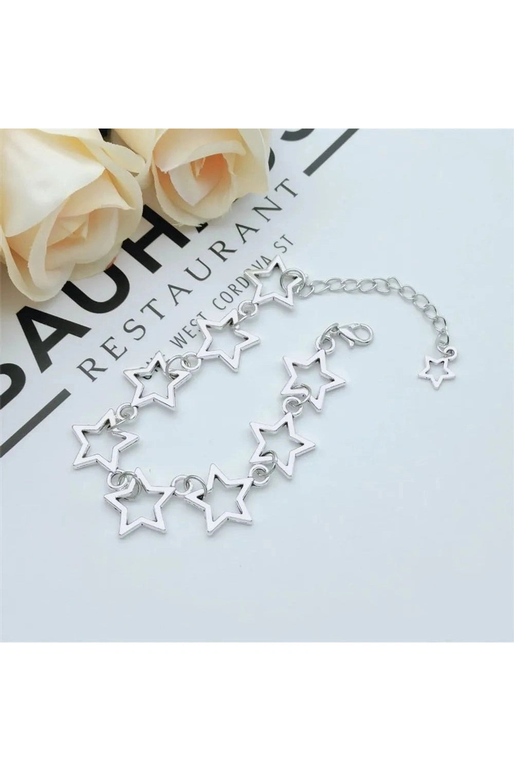 Y2k Stellar Silhouette Charm Bracelet Shoptery