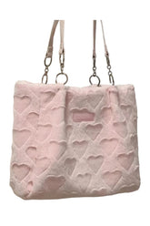 Coquette Sweet Heart Furry Tote Bag Pink(AE存量)****** Shoptery