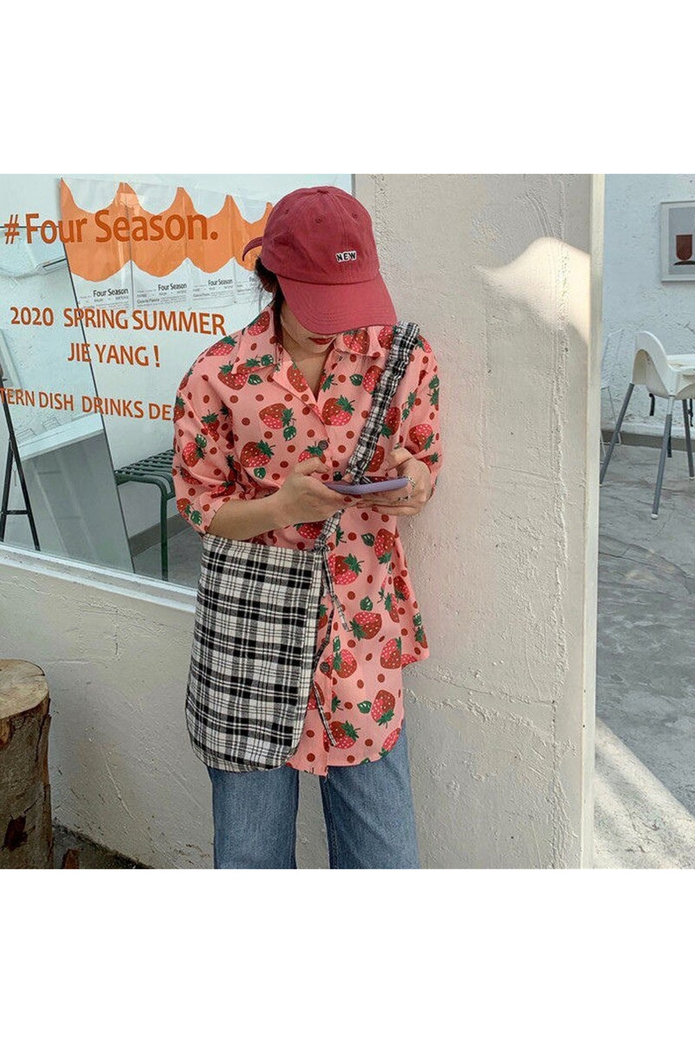 Aesthetic Sweet Korean Print Shirt Shoptery