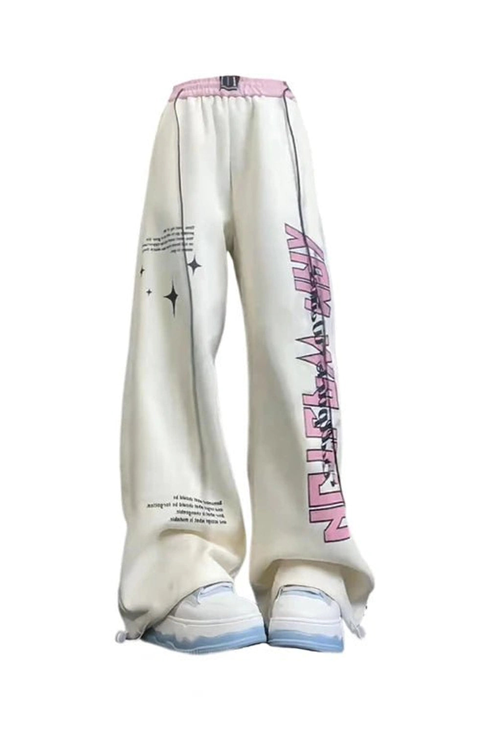 Y2k Urban Graffiti Lounge Pants Apricot Shoptery