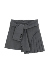 Acubi Pleated Mini Skirt Grey Shoptery