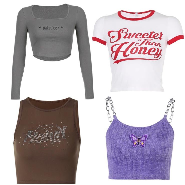 Aesthetic Crop Tops - Shoptery