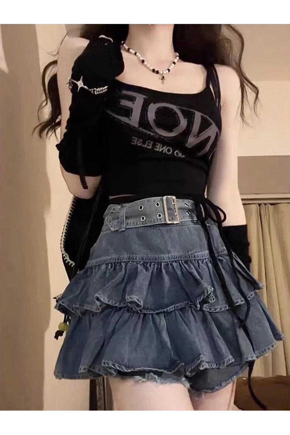 2000s Denim Mini Skirt Shoptery