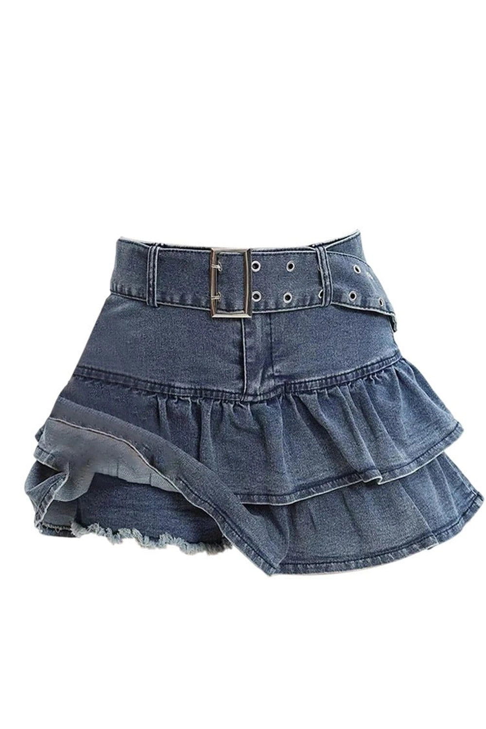 2000s Denim Mini Skirt Blue Shoptery