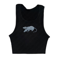 Alt Double Rat Graphic Tube Crop Top 2 Shoptery