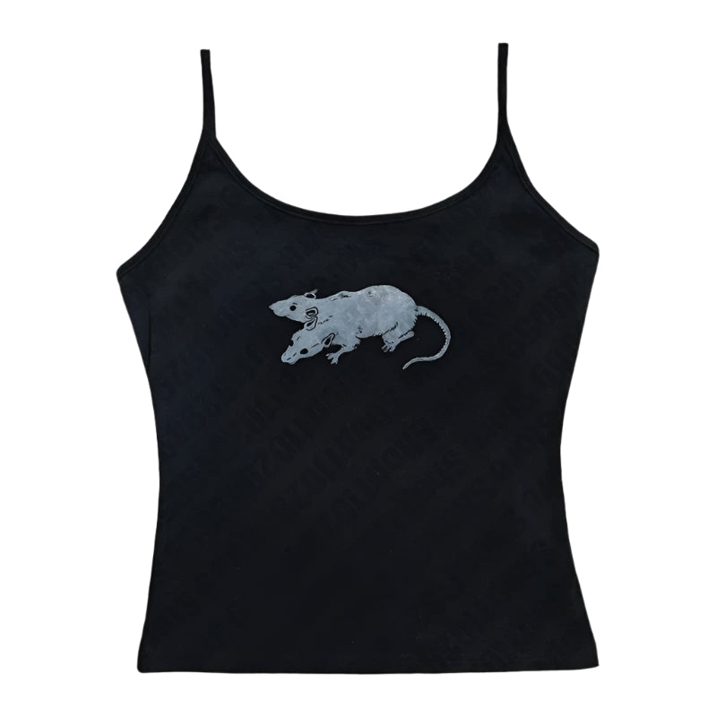 Alt Double Rat Graphic Tube Crop Top 3 Shoptery