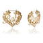 Gyaru Gold Bamboo Heart 'Baby' Script Hoop Earrings A China Mainland Shoptery