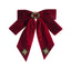 Jirai Kei Red Velvet Bow Choker with Pearl Rhinestone Brooches Red wine 1 Shoptery