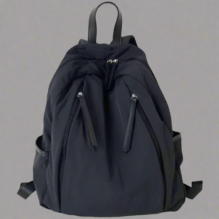 Cloud Beige Minimalist Aesthetic Backpack black Shoptery