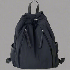 Cloud Beige Minimalist Aesthetic Backpack black Shoptery