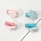 Decora Glitter Star Mini Hair Clips in White & Blue — Set of 10 Shoptery