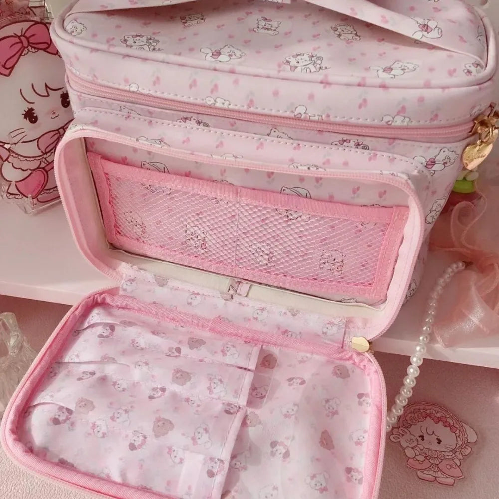 Pastel Cuddle Love Cute Cosmetic Bag Shoptery